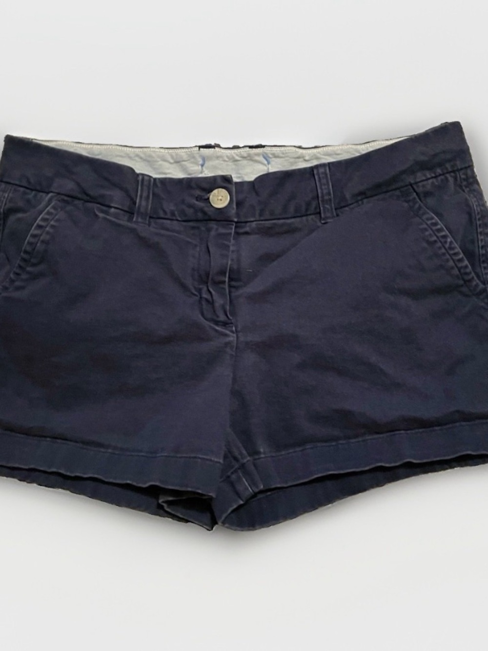 Southern Tide Women's Chino Shorts,L-Size 14 Navy Blue Leah Skipjack Logo Casual
